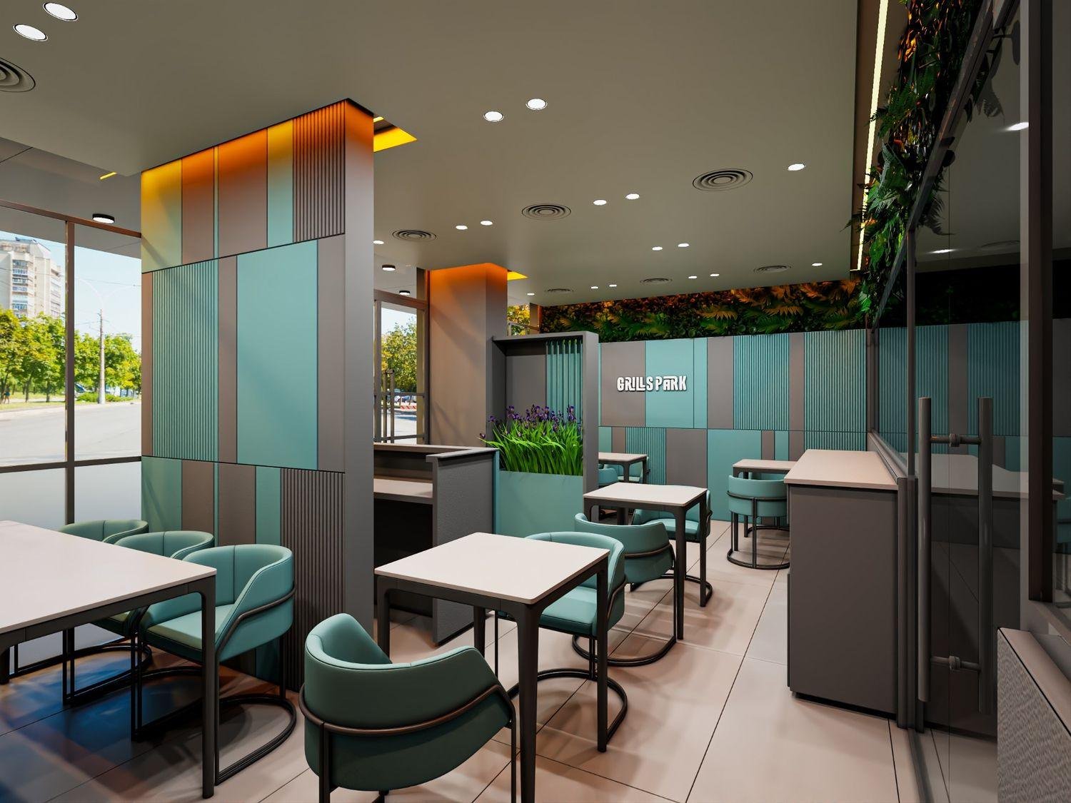Grills Park restaurant interior styling